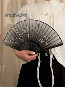 Portable Mini Pocket Fan Traditional Chinese Style Summer Foldable Bamboo Bone Fan for Qipao Small Size New 2025 Model