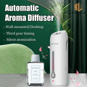 Rechargeable Automatic Aroma Diffuser Fragrance Machine House Toilet Bathroom Remove Odor Deodorization 3-model Large Capacity Ultrasonic Fragrance spraying machine Air purifier purification Air 香薰机 空气清新机 扩香机 自动喷香机 for Room Bedroom Toilet Office