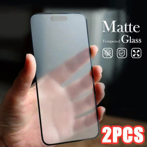(2Pcs Pack) Matte Screen protection Film For iPhone 16 15 14 13 12 11 Pro Max Plus X XR XS Max Full Coverage Tempered Glass Film Anti-fingerprint Screen Tempered Matte Film