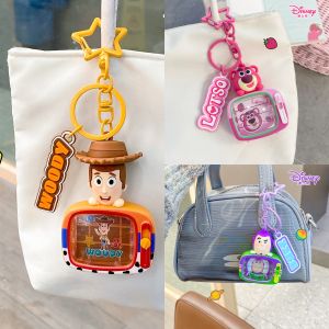 Disney | Genuine Cartoon Disney TV Keychain with Strawberry Bear Pendant Cute Mobile Bag Charm Small Gift Idea