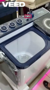 Mesin Cuci Reiwa 7KG 2 Tabung WS 0803 White Edition Low Watt Mode Vortex Dual Wash Drying Smart Soak Garansi Resmi