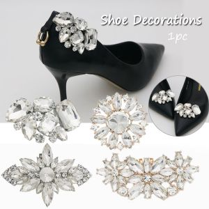 MASSMEDIA5IA6 1PC Rhinestone Wedding High Heel Shiny Clips Square Clamp Charm Buckle Shoe Decorations Clip