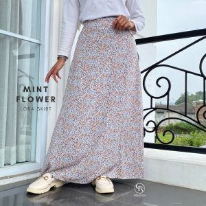 FEFA STYLE - LORA SKIRT Rayon Premium - Rok wanita korea motif bunga - rok motif bunga