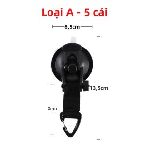 Bộ 5 Móc Hút Chân Không Di Động Ngoài Trời Móc Hút Chân Không Cho Kính Ô Tô Phụ Kiện Lều Không Cần Khoan