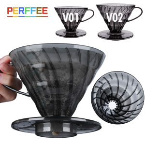 Coffee Filters V Shape Plastic Coffee Dripper Pour Over Drip Coffee Funnel Brewing Coffee Filter Cup Cone Shape V01 02