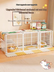 Greenpets Pet Fence Cat Cage Home Indoor Cat House Extra-Large Space Sturdy and Durable for Small Apartment Cat and Dog Villa with Large Front Door Easy In and Out