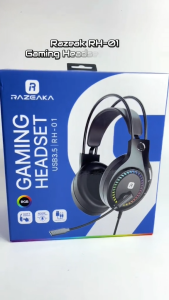 RAZEAK RH-01 หูฟังเกมมิ่ง Gaming Headset ไฟ RGBที่บริเวณด้านข้าง ฟองน้ำหูฟังนุ่มใส่สบาย รับประกัน1ปี