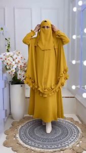 BISA COD Set Gamis Syari Kode EMESE Bahan Kringkel Premium By Ory AjeZas Collection