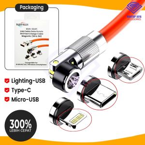 [COD] NANVAN NVN-KD45 MAGNETIC KABEL DATA CHARGER 3IN1 MICRO USB / TYPE TIPE C / LIGHTING USB PREMIUM FAST CHARGING FOR ANDROID / IOS / IPHONE