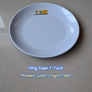 Piring Bulan 7" Melamine Food Grade - Golden Dragon P1007