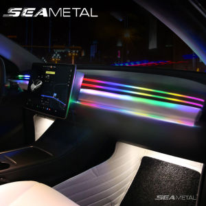 SEAMETAL Car Ambient Lighting Kit RGB LED Strip Light USB Plug Interior Atmosphere Lamp APP Remote Control