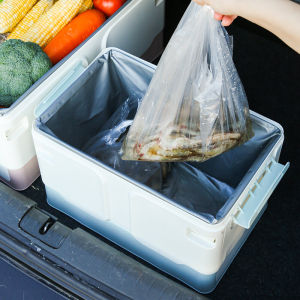 Foldable Car Storage Box Vehicle Trunk Organizer Multifunctional Interior Accessories Snack Arrangement Plastic Container