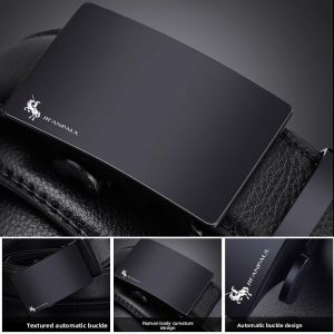 Automatic Buckle Leather Belt for Men Casual Style