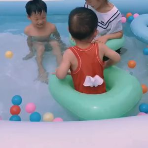 สระว่ายน้ำเป่าลม ใหม่ สระน้ำเป่าลม Thicken สระว่ายน้ำ สระน้ำเป่าลม Swimming pool เครื่องสร้างสระว่ายน้ำเด็ก ผู้ชาย ผู้สูงสาม 120/150/200 / 300CM คู่มือการผ่าตัด: 2 ชั้น / 3 ชั้น