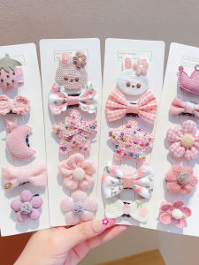 Baby Friendly Gentle Hair Clip with Bow Fabric Design