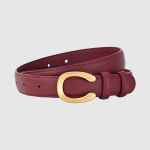 BILLI ZILLY | Elegant Red Leather Belt with Design Sense