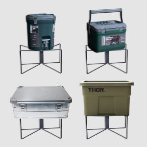 Portable Folding Lightweight Camping Coffee Box Outdoor Picnic Aluminum Box Black Silver 30L to 50L Storage Container