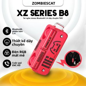 Tai Nghe Không Dây Zombie Cat B8 TWS Bluetooth 5.4 Thiết Kế Dây Đeo Cổ Khử Tiếng Ồn ENC Micro Đàm Thoại Tai Nghe Nhét Tai Với Chất Liệu Kim Loại ABS