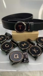 Thắt lưng da bò dây nịt nam khóa gạt tự động cao cấp chữ siêu đẹp bản dây 35cm