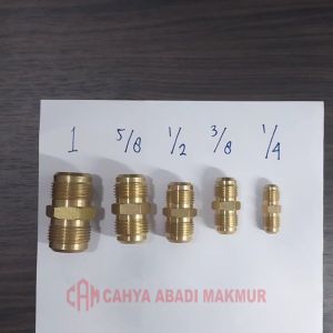 Double Nepel Drat Luar Sambungan Pipa AC 1/4 3/8 1/2 5/8 1" Aksesori Pipa Ac Berkualitas - Lazada
