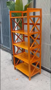 Kệ vi sóng 5 tầng sâu 38cm ngang 64cm cao 150cm gỗ cao su màu cherry đã thông qua tẩm sấy chống mối mọtchịu nước bền hơn so gỗ thông và MDF nhân tạo đa năng đẹp.