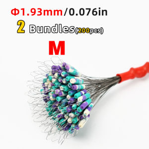 200Pcs/Bag Dual Color Silicone Fishing Space Beans Main Line Leader Line Fixing Beans Wear Resistant Positioning Accessories