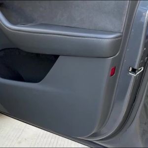 For Tesla Model Y Juniper 2025-2026 Car Door Anti-Kick Pad Stickers Leather Side Door Panel Anti-scratch Protective Accessories