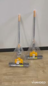 ไม้ม็อบฟองน้ำ ปรับระดับความสูงได้ ขนาดฟองน้ำ 10 นิ้ว และ 16 นิ้ว BE MAN สีเหลือง ผลิตจากวัสดุPVAคุณภาพดี HA-34