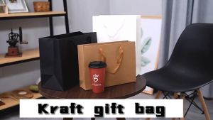 Gift Bag Kraft Paper Bag Plain Rope Handle Handbag Paper Bag per pcs Wedding Packaging Bag Kraft Gift Bag