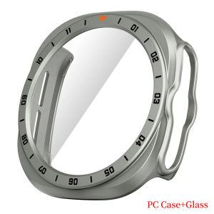 Watch Case for Samsung Galaxy Watch Ultra 2 Tempered Glass Screen Protector Hard Bumper for Galaxy Watch Ultra 2025 47mm Cover