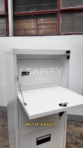 SHILOH | 4-Layer Steel File Cabinet with Vault by Leapify Steel- Vertical Filing Drawer Type Cabinet