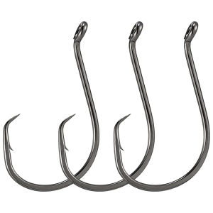 Circle Hooks 50Pcs Fishing Equipment High Carbon Steel Octopus Fishing Hooks Saltwater 1/0 –10/0