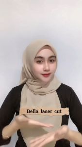 Hijab Segi Empat Bella Square LaserCut Premium/ JILBAB BELLA LASERCUT HARGA MURAH