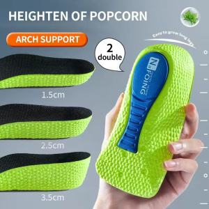 1Pair Arch Support Height Increase Insoles Half Pads Orthopedic Breathable Memory Foam Lifts Shoe Pads Flat Feet Support