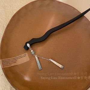 Wooden Tassel Hairpin Traditional Chinese Style Womens Hair Accessories Bun Making Commuting Fresh out Fashion Jewelry