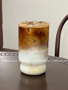 Cốc Thủy Tinh Trong Suốt Cốc Cà Phê Cold Brew Cốc Bong Bóng Nước Cốc Trái Cây Cốc Sữa Cốc Cà Phê Hiện Đại Tối Giản