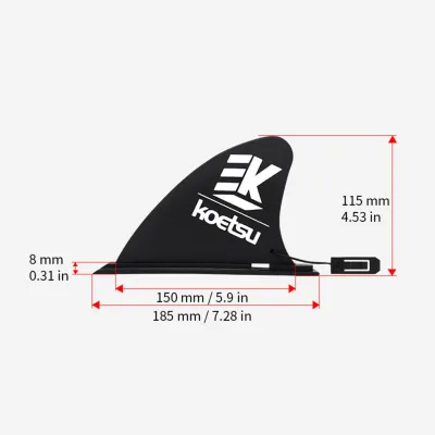 KOETSU Paddle Board Fin Quick Release Longboard Fin Detachable Surfboard Tail Fin Stand Up Board Fin Paddle Board Accessories