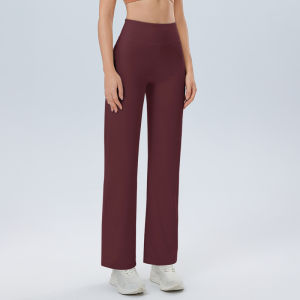 Womens Yoga Pants Straight Leg Loose Wide Leg Drawstring Fitness Sports Long Trousers Casual Outdoor Wear High Waist Summer