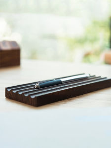 Original Solid Wood Pen Holder Creative Redwood Desk Organizer Single Layer Stationery Storage Tool for Study