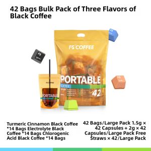 F5 | Arabica Black Coffee With Cinnamon & Turmeric Electrolyte Infused Soluble American Style