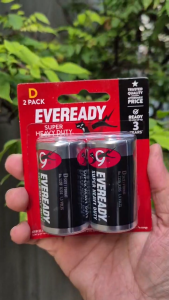 Vỉ 2 pin đại EVEREADY side D Super Heavy Duty 1.5V - Chính hãng