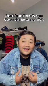 BIG SIZE JUMBO!!! M-6XL Jaket jeans jumbo pria / jaket pria ukuran besar PERDANA JAKET PRIA GEMUK