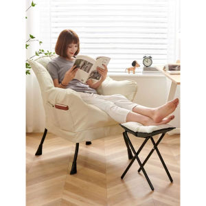 เก้าอี้โซฟา แถมที่วางเท้า รับน้ำหนักได้ 150 กก. ขนาด 62x50x85 ซม. 1 Seater Sofa Chair