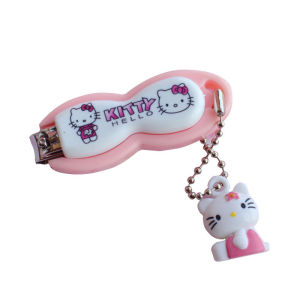 Anime Hello Kitty Nail Scissors Cartoon KT Cat Kawaii Key Ring Fashion Keychain Nail Trimmer Tool Portable Accessories Gifts