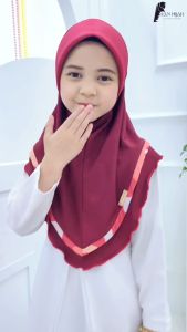 Tudung Sarung Moscrepe Budak/Tudung Sarung Budak/Tudung budak Raya 2023
