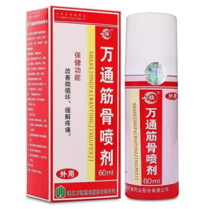 WanTong Bone And Muscle Spray Gel from Tonghua Jilin 60ml for Sprains And Strains All over the Body Cold Compress for Home Use