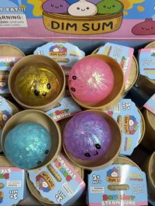 ZXZ | Hot Glitter Dumpling Squishy with Box Dumplings Sensory Steamer Soft Dough Ball for Decompression Fidget Toy Stress Relief Gift