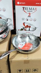 Chảo inox 304 đúc liền nguyên khối Elmich Trimax size 26cm - Dùng Bếp Từ Chính Hãng Bảo Hành 36 Tháng