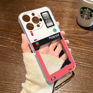 Transparent Silicone Photo Frame Small Card  17/16 Phone Case 15 New 14plus Can Place Photos 13pro Max for Women