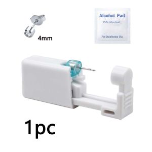 Self Ear Piercing Kit Disposable Ear Piercing Gun Kit with Built-in Earrings Studs for Home Use